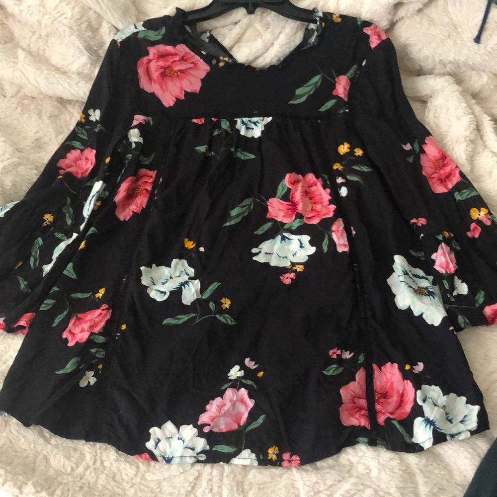 Old Navy Black Floral Top